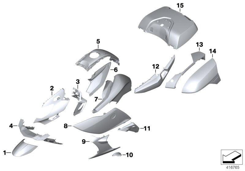 Painted parts WND1 mineral-weiss met.