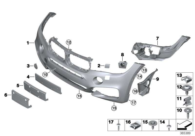 M trim panel, front