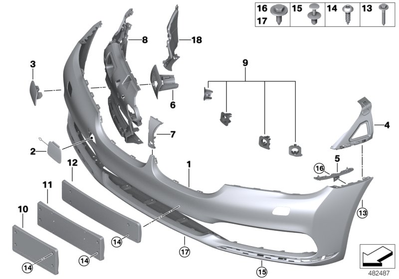 Trim panel, front