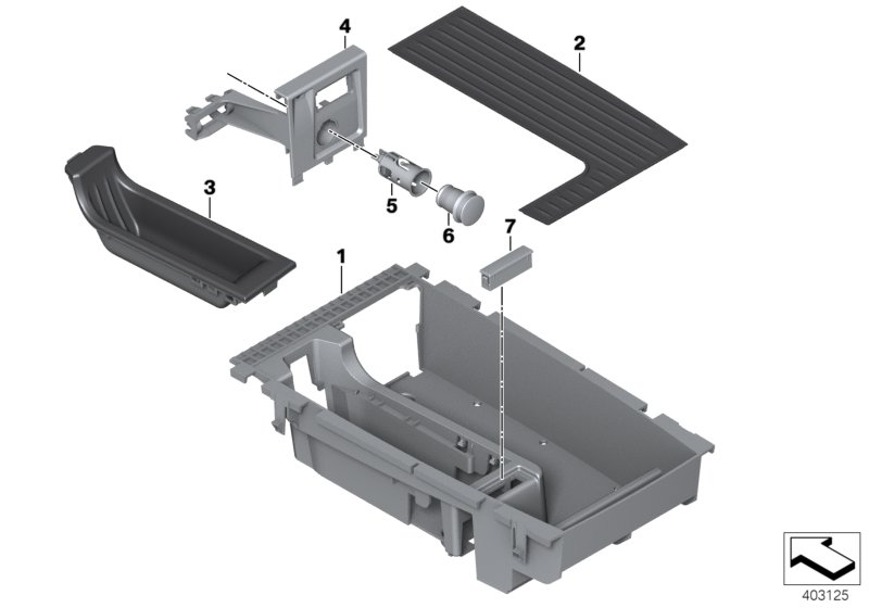Storage compartment, centre console