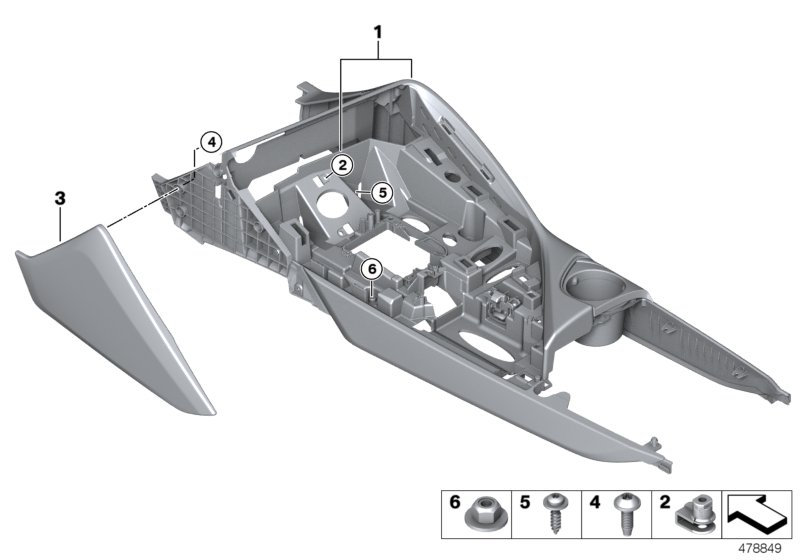 Carrier, centre console