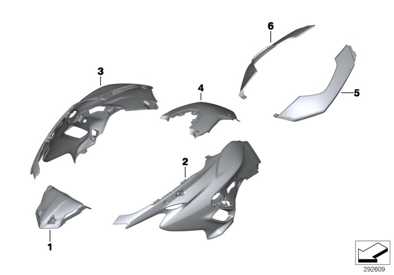 Painted parts U751 alpin-weiss 3