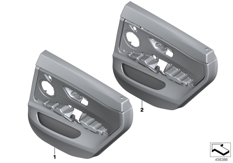 Door trim, rear