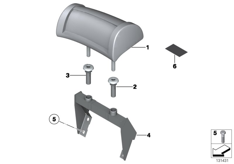 Rear seat head restraint