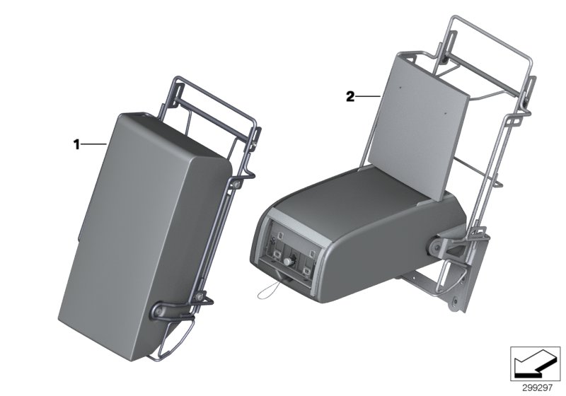Rear seat centre armrest