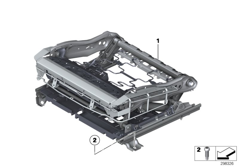 Seat, front, seat frame