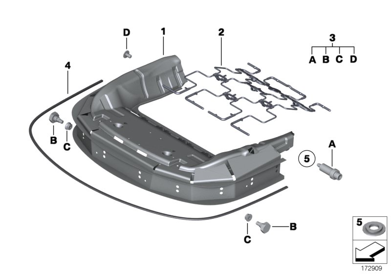 Front seat pan/pad