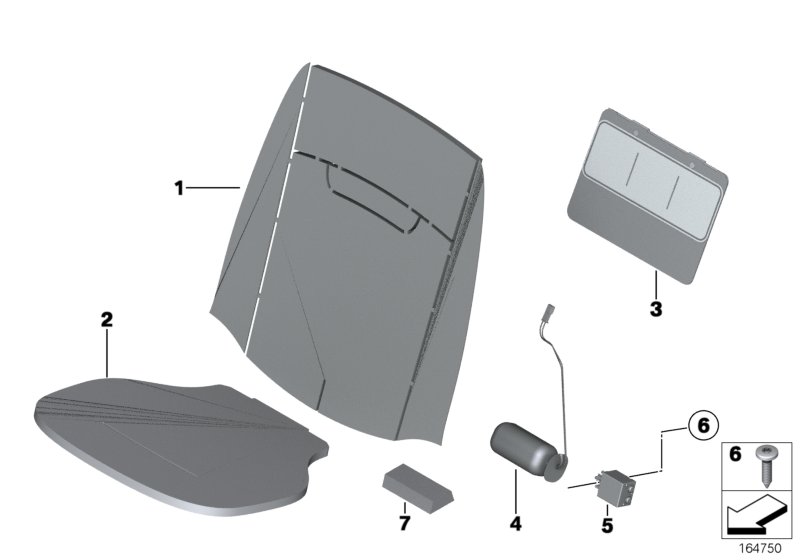 Seat heating/lumbar support, front