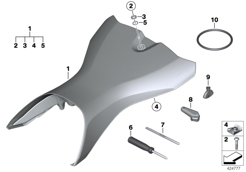 Seat bench and mounting parts