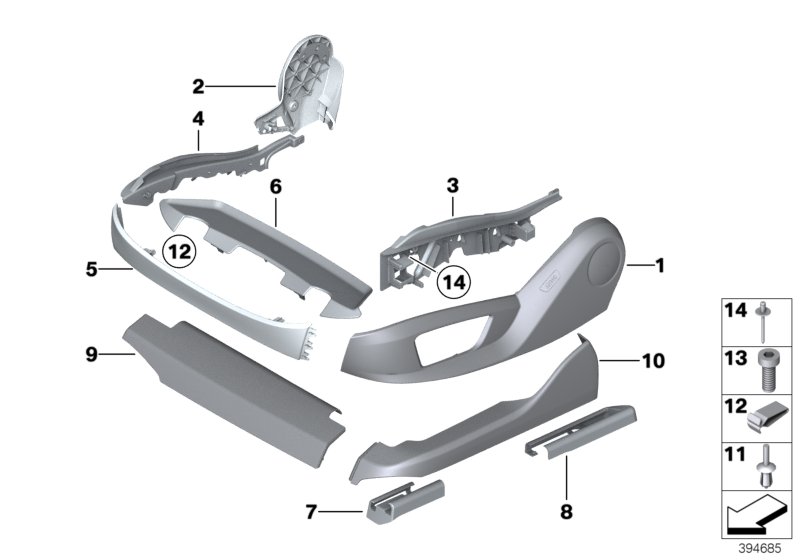 Seat front seat coverings