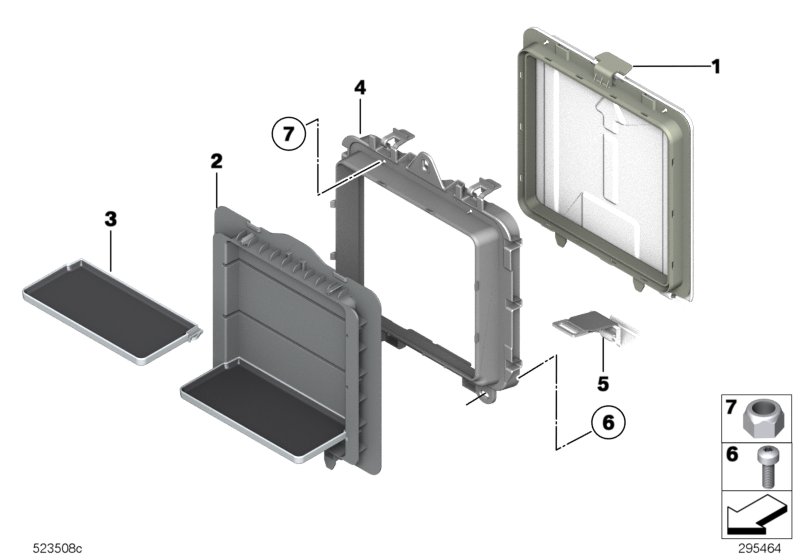 Transportation back, single parts