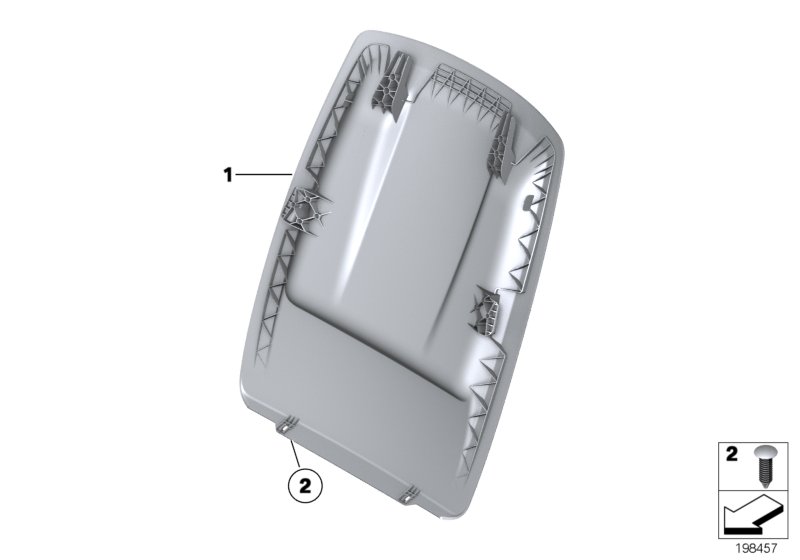 Front seat backrest frame/rear panel
