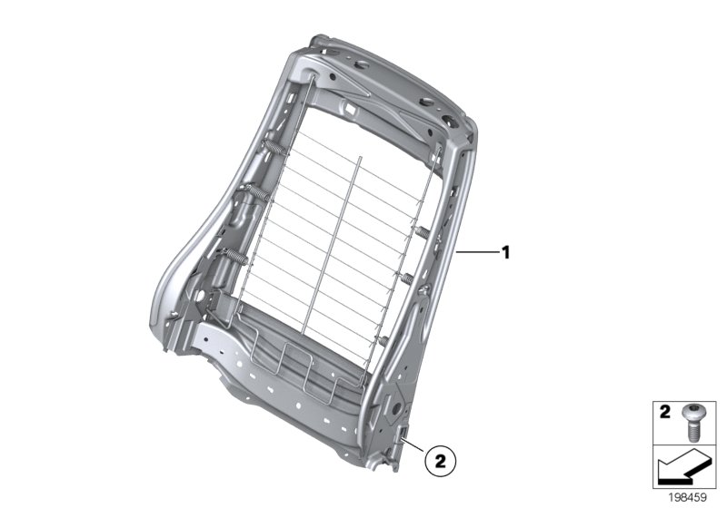 Seat, front, backrest frame