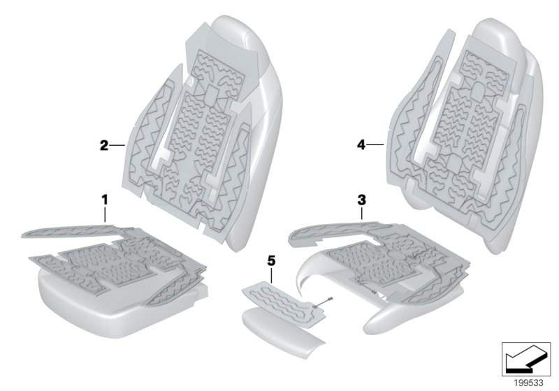 Electric parts for seat heating