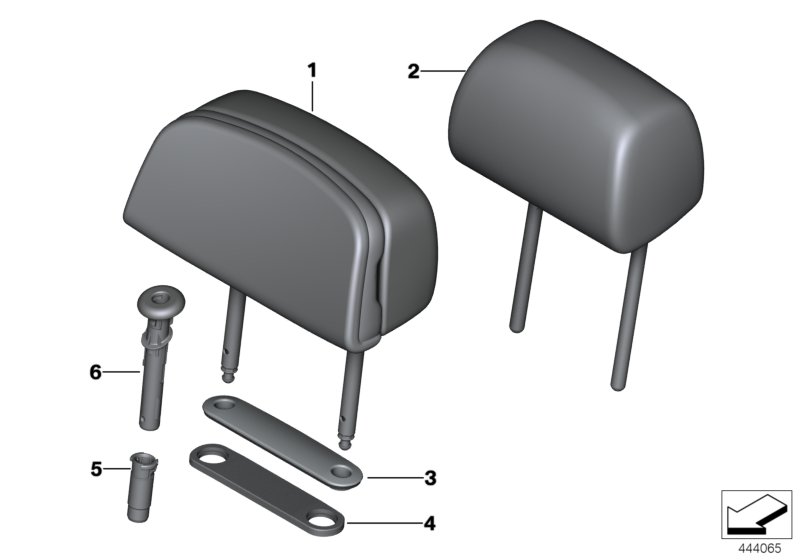 Rear seat head restraint