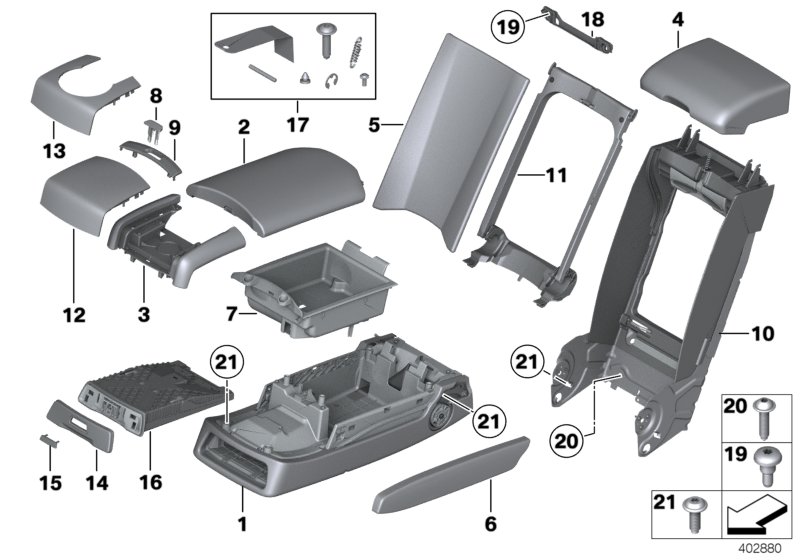 Rear seat centre armrest