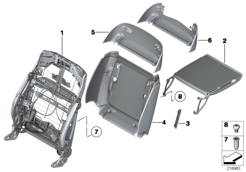 Seat, front, folding table