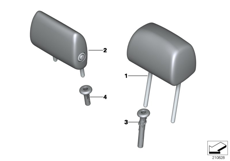 Rear seat head restraint