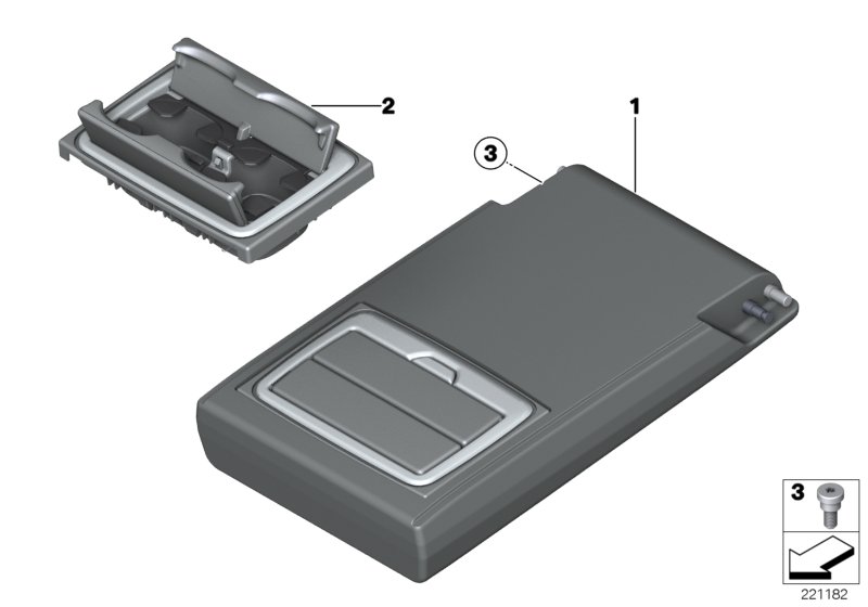 Rear seat centre armrest