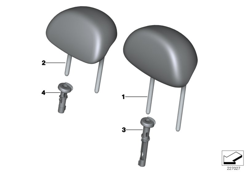 Rear seat head restraint