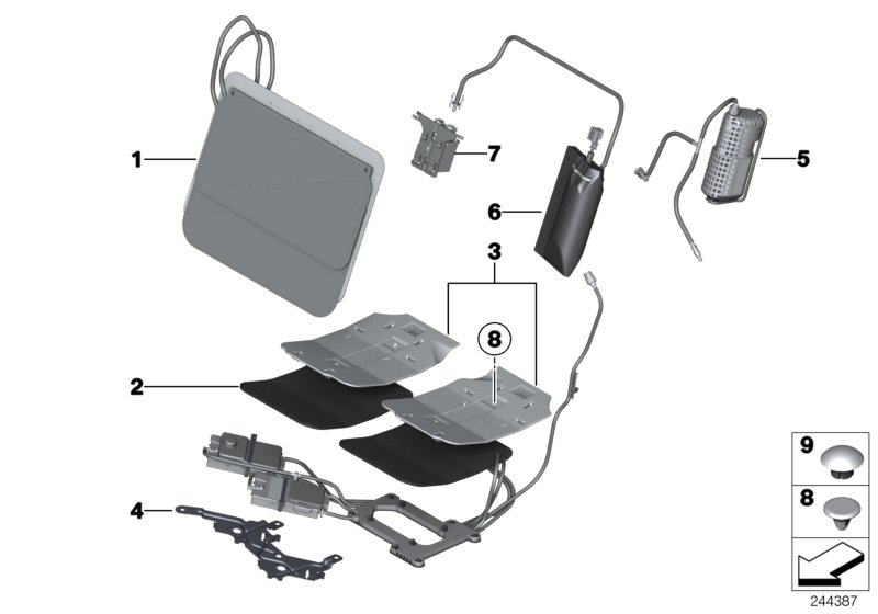 Seat, front, lumbar - active seat