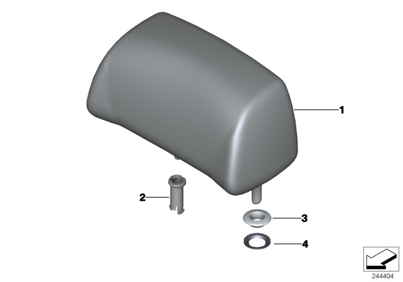 Rear seat head restraint