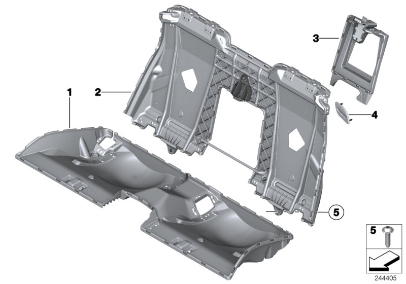Seat, rear, seat frame, basic seat