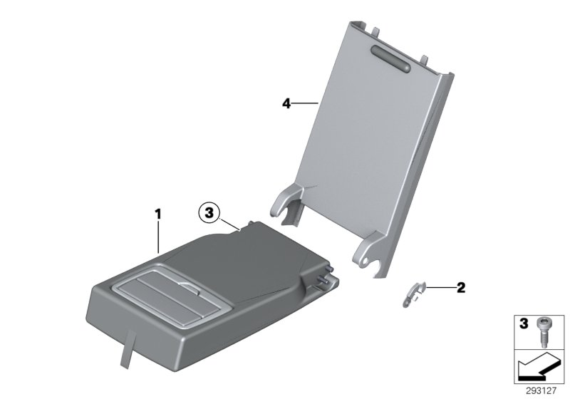 Rear seat centre armrest