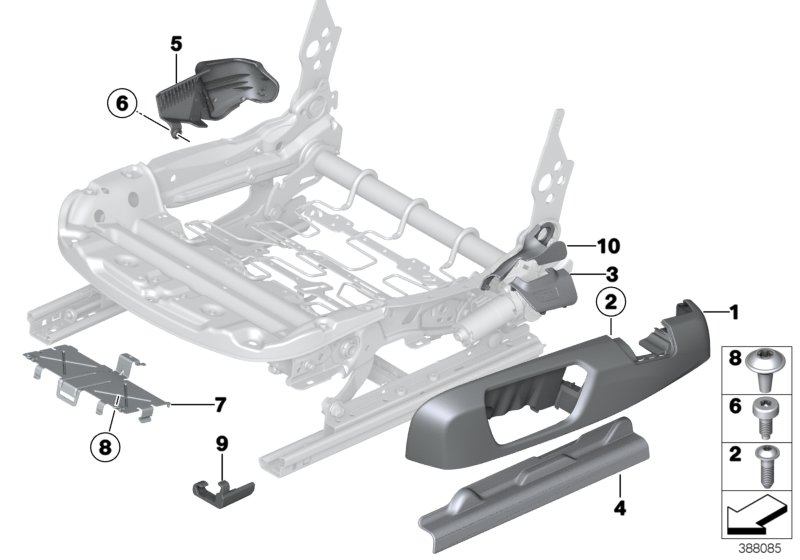 Seat, front, seat panels, electrical
