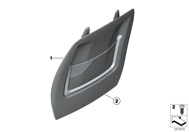 Set, front, backrest trims