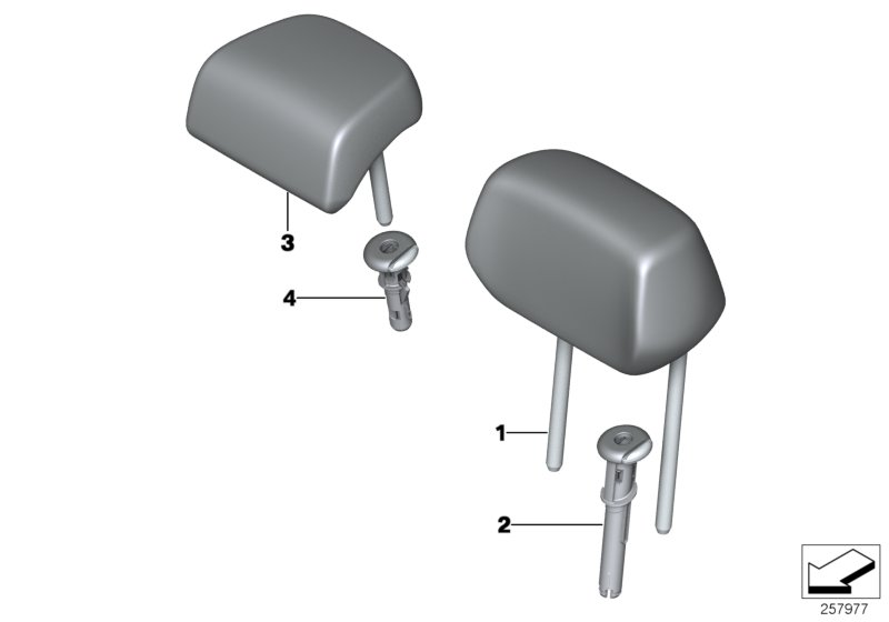 Rear seat head restraint