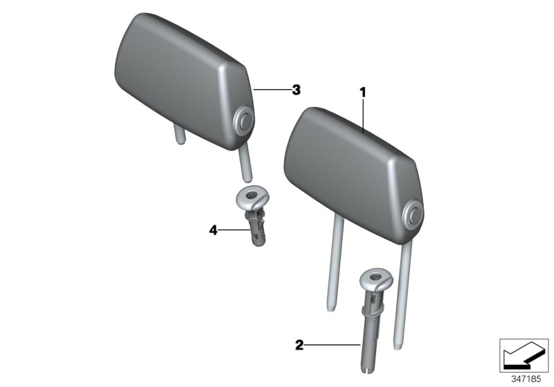 Rear seat head restraint