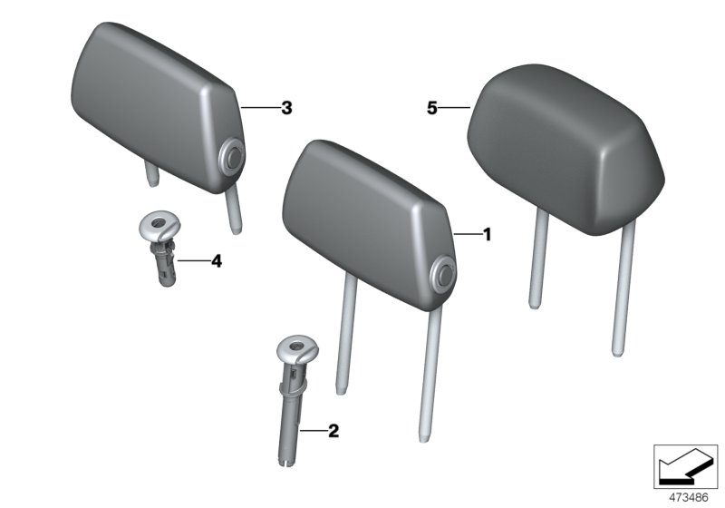 Rear seat head restraint