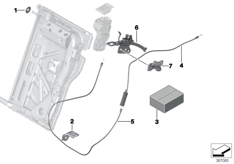 Seat rear, backrest locking