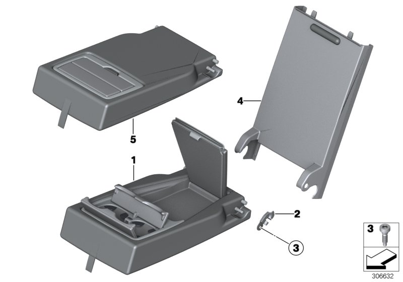 Rear seat centre armrest