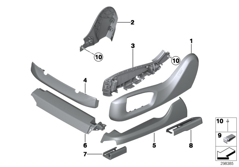 Seat front seat coverings