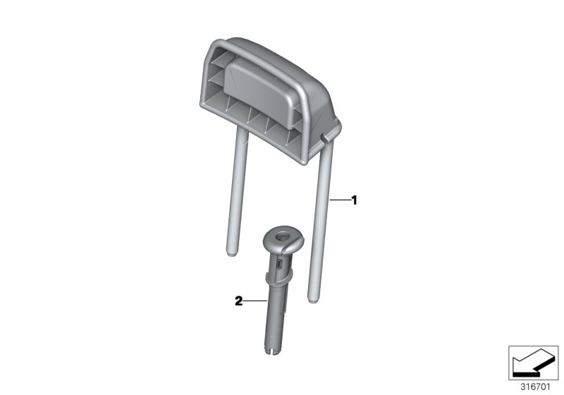 Rear seat head restraint