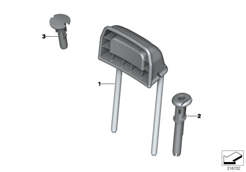 Rear seat head restraint