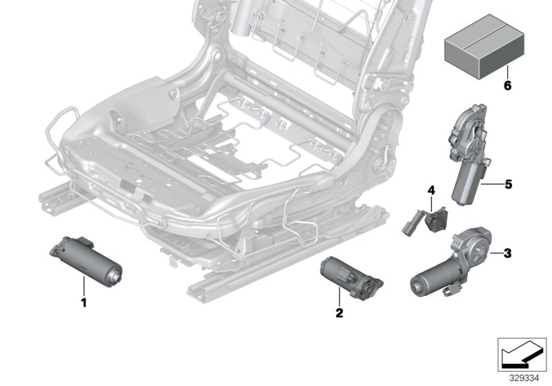Seat, front, electrical system & drives
