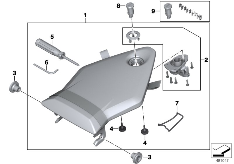 Dual seat-tail part