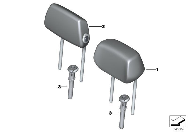 Rear seat head restraint