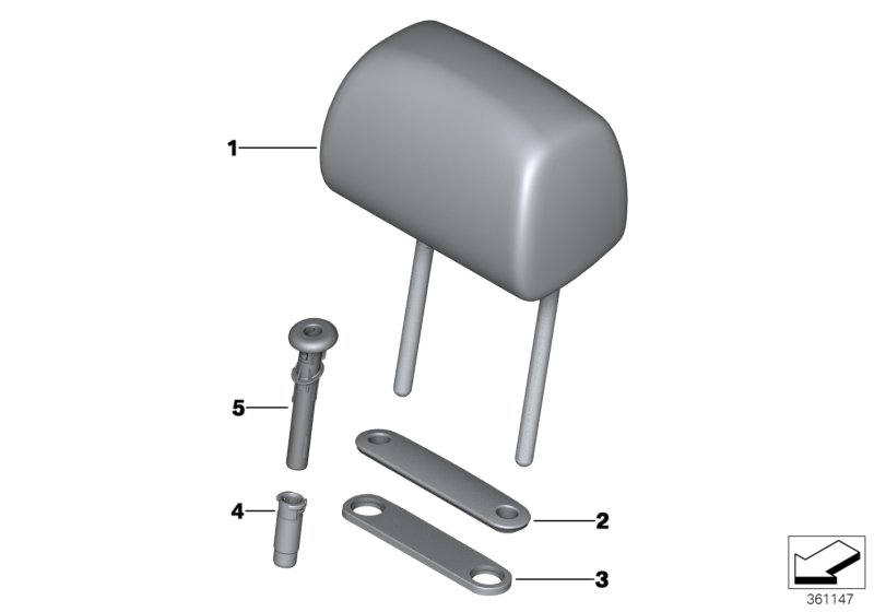 Rear seat head restraint