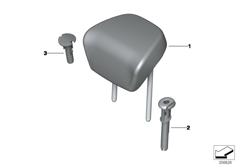 Rear seat head restraint