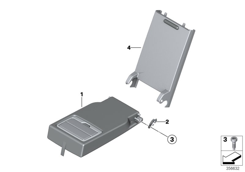 Rear seat centre armrest