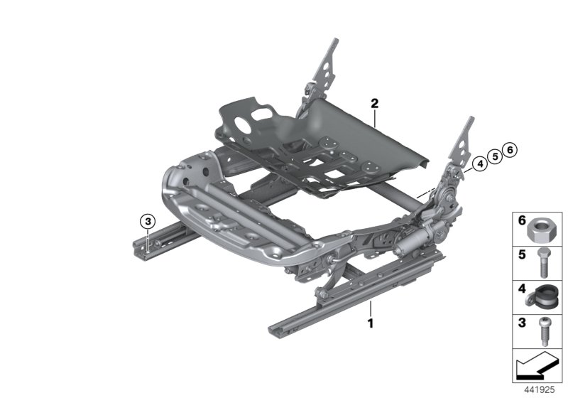 Seat, front, seat frame, electrical