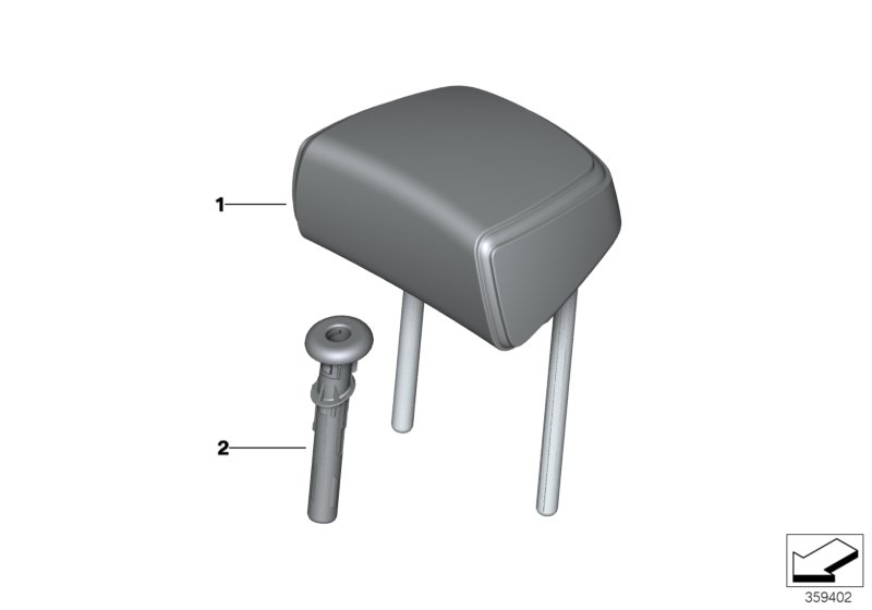 Rear seat head restraint