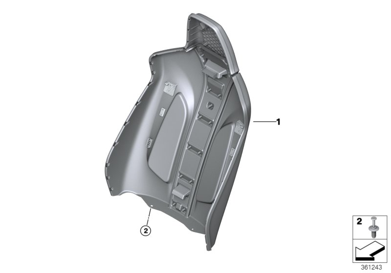 Set, front, backrest trims