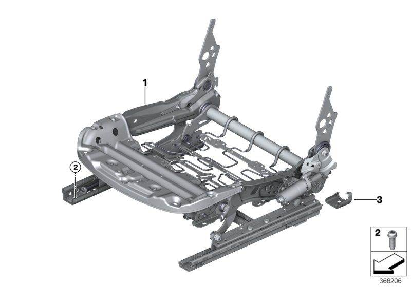 Seat, front, seat frame, electrical