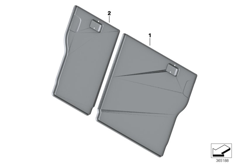Seat, rear, seat trims