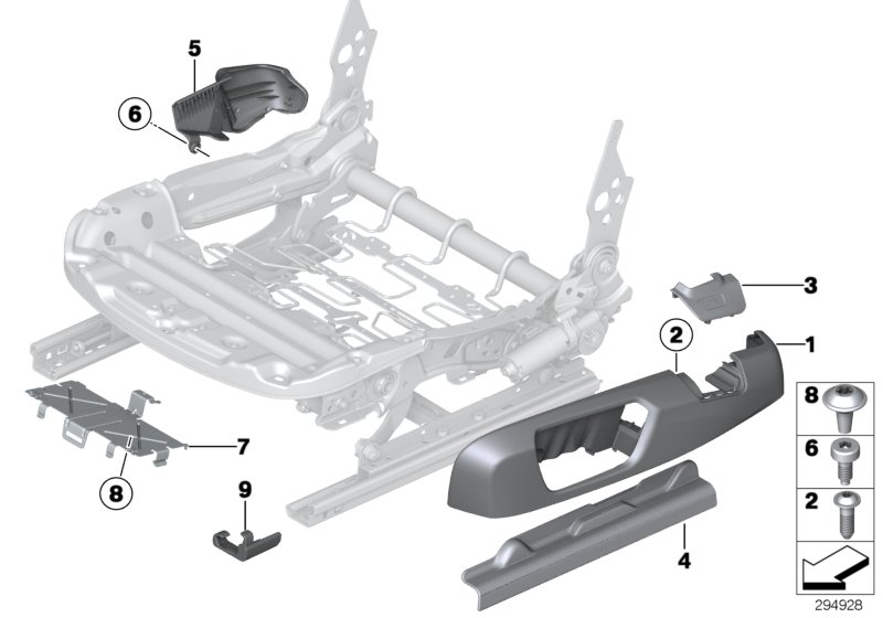 Seat, front, seat panels, electrical
